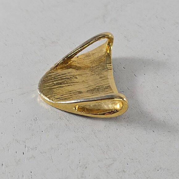 Vintage Gold Black Tone Panther Shield Slide Pendant - Picture 4 of 6